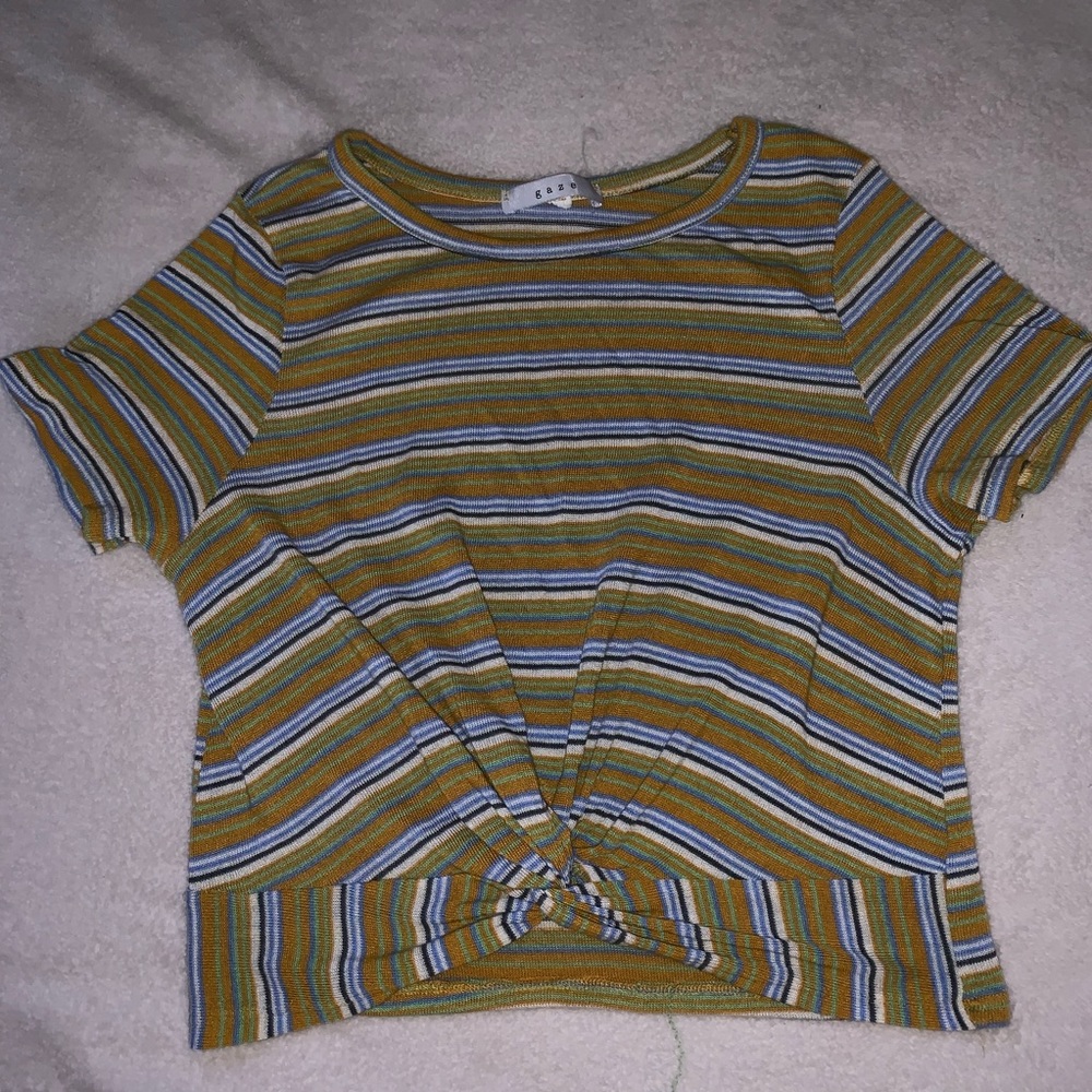 Striped Cropped Tee